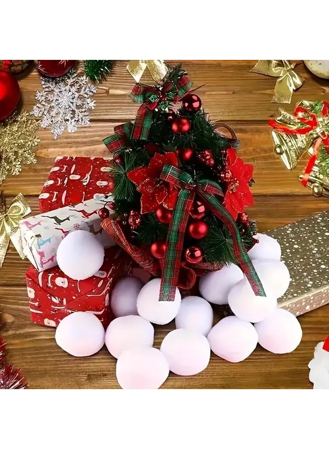 100pcs Microfiber Christmas Snowballs 5cm Winter Indoor Outdoor Water Battle Game Ball - Image 2